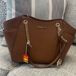 Michael Kors Tan Leather Shoulder Bag